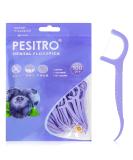 100 Pcs 2in1 Portable Dental Floss Picks - Disposable Interdental Cleaning Tool for Travel Home Office - Purple Toothpick Sticks - Buy Online on GoSupps.com