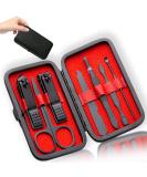 Professional Manicure Stainless Steel Set 7 pcs Portable Nail Clippers Set Pedicure Set Eyebrow Grooming Kit Nail Care Tools with Luxurious Leather Case - Buy Online on GoSupps.com