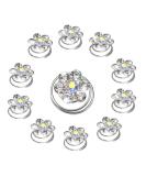 TUUXI 84pcs Rhmeta Title: inestone Crystal Twisters Set - Spiral Hair Pins for Wedding and Prom - Buy Online on GoSupps.com