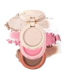 Erinde Mini Highlighter Bronzer & Blush Powder Palette Matte Shimmer Powder Makeup Tiny Face Palette with Mirror All in One Blendable Travel Friendly Cruelty Free 3 Colours #04 - Buy Online on GoSupps.com