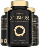 D-Mannose with Cranberry Capsules - 1000mg D Mannose & Cranberry Extract per Serving - 120 Tablets - UK Made & Vegan - High Strength Natural Dmannose Supplement for Women and Men - Buy Online on GoSupps.com