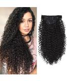 BHF 26 inch Kinky Curly Clip In Hair Extension - 140g Double Weft Full Head Synthetic Hair Extensions for Women - Japanese Heat Resistance Fiber - 7 Pieces (Curly-2) - Buy Online on GoSupps.com