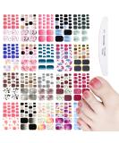 WOKOTO 20 Sheets Gradient Toe Nail Polish Strips and Stickers and 1 Nail File Kit Colorful 22 Tips Per Sheet Glitter Toenail Nail Polish Stickers Wraps for Women Nail Salon Manicure Set KIT2 - Buy Online on GoSupps.com
