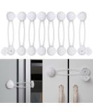 Universal Child Lock - 8 Piece Set in White Transparent for Drawer Cabinet Toilet Seat & Appliance Safety - Buy Online on GoSupps.com