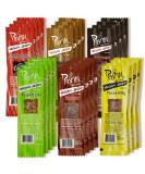 Primal Spirit Vegan Jerky - Our Sampler Pack, 10g. Plant Based Protein, Certified Non-GMO ("The Classics" Thai Peanut, Mesquite Lime, Teriyaki, Hot & Spicy, Hickory Smoked, & Texas BBQ, 24-Pack, 1 oz) 1 Ounce (Pack of 24) - Buy Online on GoSupps.com