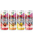 Vinut Popping Bubble Tea 320ml Variety Pack - Natural Fruit Flavours Antioxidant-Rich Ready to Drink - Strawberry Peach Mango Lychee 4 Mixed Packs - Buy Online on GoSupps.com