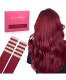 Buy If-Salt Tape Extensions - Real Hair Burgundy Red 10pcs 25g 45cm Invisible Hair Extensions for Girls - Buy Online on GoSupps.com