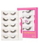 Self Adhesive Eyelashes - 5 Pairs Reusable Natural False Lashes with Tweezers | No Glue Needed - Easy Home Application (Fruit Party Mix 08 - Buy Online on GoSupps.com