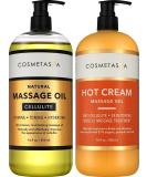 Anti-Cellulite Massage Oil & Hot Cream - 100% Natural Treatment for Firming, Toning, and Moisturizing Skin - Muscle Pain Relief - 16.9 oz - Buy Online on GoSupps.com