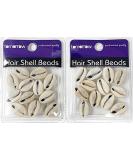 Crispy Collection Sea Shell Hair Beads 2-Pack - Cowrie Dreadlocks Braid Decoration - Buy Online on GoSupps.com