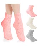 3 Pairs Aloe Vera Moisturizing Socks - Spa Treatment for Dry Feet Non-Slip Fleece Foot Care Socks for Women - Overnight Repair for Cracked Heels - Buy Online on GoSupps.com