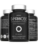 D-Mannose 1000mg Capsules with Cranberry Extract & Vitamin C - 60 Capsules for Urinary Tract Health - Fast-Acting UTI Support for Men & Women - Vegan & Non-GMO - Buy Online on GoSupps.com