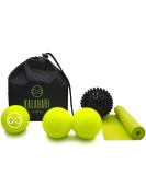 Kalahari Massage Ball Set | DuoBall Hedgehog Ball & Fascia Ball with Fitness Band | Self-Massage & Fascia Training | Practical Bags & German eBook Exercises - Buy Online on GoSupps.com