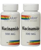Niacinamide 500mg Solaray | 100 VegCaps - Fast-Acting Formula - Buy Online on GoSupps.com