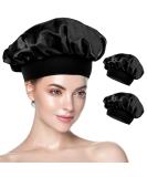 Silk Bonnet for Sleeping | 2-Piece Satin Hair Wrap Set | Soft Silk Hood for Women & Girls (Black) - Buy Online on GoSupps.com