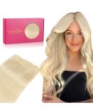 Premium 50cm 100g Platinum Blonde Remy Hair Weft Extensions for Sewing | Real Human Hair Tresses - Buy Online on GoSupps.com