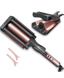 Novus 3 Barrel Waver Curling Iron - Anti-Scald 1 Inch Rapid Heating 3 Heat Settings for Deep Waves - Buy Online on GoSupps.com