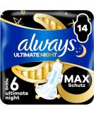 Always Sanitary Napkins Ultimate Night (Size 6) Wings 14 Pieces - Buy Online on GoSupps.com