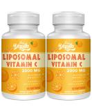 Liposomal Vitamin C Capsules 2000mg - Maximum Absorption High-Dose Antioxidant Supplement Soy-Free & Non-GMO (60 Pieces 2-Pack) - Buy Online on GoSupps.com