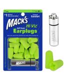 Mack's Hi Viz Soft Foam Earplugs - 7 Pair with Travel Case | 32dB NRR | Comfortable & Safe for Work Industrial and Motorsports - International Shipping Available - Buy Online on GoSupps.com