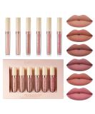 Bonnie Choice 6-Piece Nude Matte Liquid Lipstick Set B: Long-Lasting, Non-Stick, Waterproof Lip Gloss for Women - Buy Online on GoSupps.com