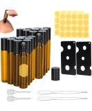 DALAETUS 28 Pcs Amber Roller Bottles Set 10ml Roll on with Spring-Pipettes Droppers Stickers Bottle Openers Essential Oils Bottles Glass for Fragrance Aromatherapy - Buy Online on GoSupps.com