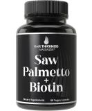 Saw Palmetto + Biotin 2-in-1 Combo for Hair Growth | Vegan Capsules with Natural Extracts | Hair Loss and Regrowth Pills for Men and Women | DHT Blocker - Buy Online on GoSupps.com
