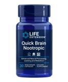 Life Extension Quick Brain Nootropic 30 Vegetarian Capsules - Buy Online on GoSupps.com