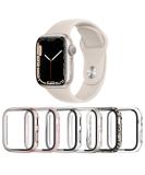 Landhoo 6 Pack case for Apple Watch Series SE/6/5/4 40mm Screen Protector with Tempered Glass Hard PC HD Full Cover Protective iwatch. Rose Gold+Pink+Silver+Starlight+Classic Leopard+Clear only for 40mm - Buy Online on GoSupps.com