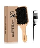 Pure Boar Bristle Hair Brush for Women Men Kids - Restore Shine & Texture, Smooth & Health Yellow - Buy Online on GoSupps.com