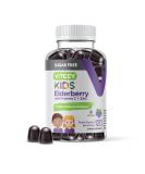 Sugar Free Sambucus Black Elderberry Gummies for Kids - Immune Booster with Vitamin C & Zinc - Vegan & Gluten Free - Berry Flavored Chewables - Buy Online on GoSupps.com