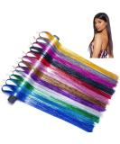 Natuce 4800-Piece 12 Colors Hair Lametta Strands - 120cm Sparkling Shiny Hair Extensions | Multi-Color Hair Strip for Stunning Looks - Buy Online on GoSupps.com