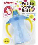Pigeon Petit Straw Bottle Aqua Blue 150mL - Buy Online on GoSupps.com