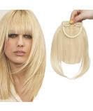 SEGO Clip-in Pony Hairpiece Extensions - Bleached Blonde Straight Fringe Bangs | Premium Quality Human Hair Look - Buy Online on GoSupps.com