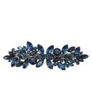 Faship Navy Blue Rhinestone Floral Hair Barrette Clip - Stunning Crystal Accessory - Buy Online on GoSupps.com