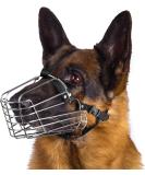 Bronzedog Wire Muzzle for German Shepherds - Adjustable Durable Metal Basket for Medium to Large Dogs (XL) - Buy Online on GoSupps.com
