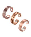 Buy BioMag Magnetic Copper Rings for Men & Women - Set of 3 Solid Pure Copper Thumb Rings - Perfect Gift Jewelry - Buy Online on GoSupps.com