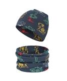 Aolso Baby Cotton Hat and Tube Scarf Set - L-Grey Blue - 1-3 Years | Soft Beanie Hat and Loop Scarf for Autumn Winter Fashion - Buy Online on GoSupps.com