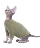 Pumyporeity Cat Cotton Clothing | Warm Sweater for Sphynx Hairless Cats | Soft Jumper & Costume Vest (Green M) - Buy Online on GoSupps.com