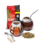 Buy Balibetov Yerba Mate Set - 2 Gourds 100g Yerba Mate 2 Bombilla & Cleaning Brush - Authentic Argentine Experience - Buy Online on GoSupps.com