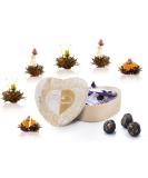 Creano Blooming Tea Gift Set - 6 Flowering Teas in Heart-Shaped Wooden Box | Premium Black Tea for Tea Lovers | Perfect Gift Idea - Buy Online on GoSupps.com