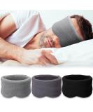 3-Piece Cotton Eye Mask Set for Men and Women - Sleep Mask with Ear Covers, Adjustable Strap, Blackout Comfort, Light Blocking, Comfortable and Breathable - Buy Online on GoSupps.com