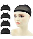Yamel Stocking Wig Caps Black - 4 Pack, Stretchy Nylon Caps for Women - Buy Online on GoSupps.com
