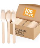 100Pcs Eco-Friendly Wooden Forks - Biodegradable & Compostable Disposable Wooden Forks for Eating - Sustainable Alternative to Plastic Utensils - Buy Online on GoSupps.com