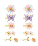 10 Pcs Rhinestone Butterfly Flower Hair Clips for Women and Girls - Handmade Metal Barrettes for Wedding - Glitter Crystal Hairpin Jewelry Accessory (Fresh Style) - Buy Online on GoSupps.com