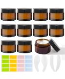 Havacue 10-Piece 30ml Amber Glass Cans - Perfect for Cremation Cosmetics Ointments & Candles | Refillable Brown Glass Containers for International Shipping - Buy Online on GoSupps.com