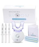 Bloom Teeth Whitening Kit | Fast Acting 35% Carbamide Peroxide Gel + 5X LED Light | Whiten Teeth in 10 Minutes | No Sensitivity with Coconut Oil & Hydroxyapatite - Buy Online on GoSupps.com