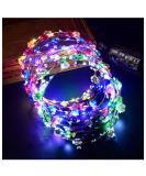 LED Flower Headband 7Pcs Flower Crown Garland Headband Flower Headdress Floral Headband for Women Girls Hair Accessories Birthday Wedding Festival Party1 - Buy Online on GoSupps.com
