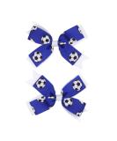 Soccer Ribbon Bow Hair Clips for Girls - Blue Soccer Bows Hair Accessories (FJ27) - Buy Online on GoSupps.com