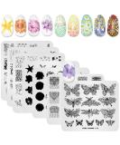 KADS Nail Art Stamping Plates Set - Flower, Butterfly, Ocean & Star Print Manicure Templates - Buy Online on GoSupps.com